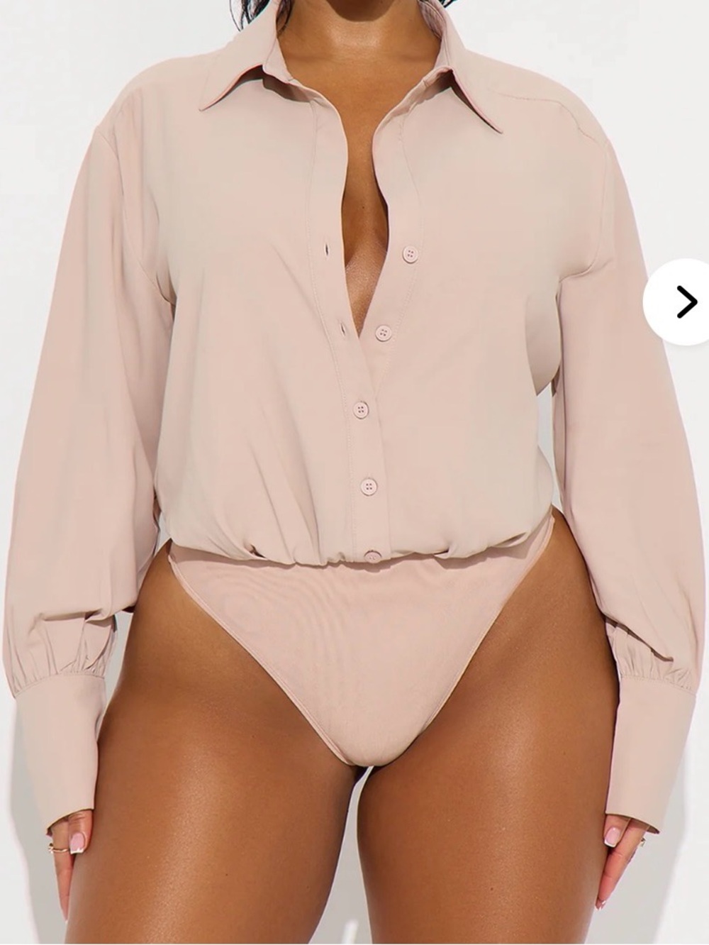 Fashion, nova, hustle, and silence button down bodysuit